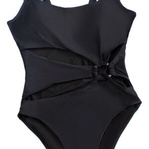 NWT Stylish Black One-Piece Swimsuit size M